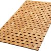 manufacturer direct zpirates natural bamboo wood bath mat - large, [34x18 inches lxw] foldable bathmat, accessories and decor for bathroom, sauna, spa, tub, or door area - multi-purpose home essentials trade price