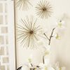factory direct deco 79 metal starburst home wall decor 3d long spike wall sculpture, set of 3 wall art 6", 9", 12"w, gold volume discount