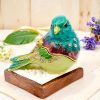 dropship from factory turquoise green bird trinket boxes hinged ,bird decor with crystals enamel jewelry box.necklace ring box earrings storage.collectible bird lover gifts figurines home decor . mass production supply
