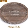 wholesale direct round decorative wood trays for coffee table counter farmhouse kitchen home decor centerpiece small wooden candle holder tray circular serving platter circle rustic dining table bathroom perfume tray bulk purchase at factory prices