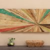 bulk purchase deco 79 teak wood starburst handmade home wall decor radial wall sculpture, wall art 39" x 1" x 18", brown trade price
