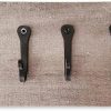 competitive pricing decorative wall hooks (6 pack) - black - cast iron - multi-purpose rustic décor - hanging metal hook set - home & office - for towels, coats, plants, pots & pans, mugs, hats, & more - claimed corner one-stop wholesale