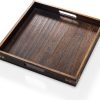 wholesale direct yangbaga serving tray with handles,13"*13"wood decorative tray for living room,modern coffee table tray,square large serving platters for home decor,ottoman,bed,kitchen,bathroom, breakfast,bar bulk purchase at factory prices
