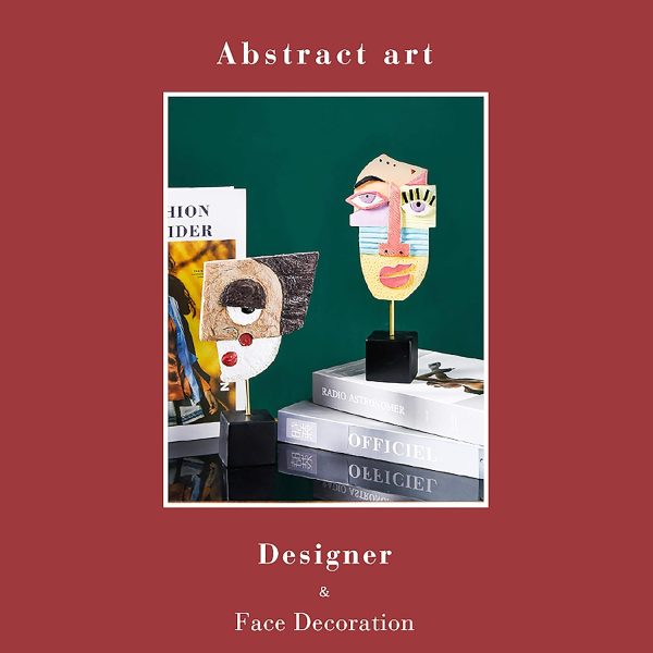 dropship from factory wink - handcrafted statues resin abstract sculpture for home decor modern,african art tribal figurines decorations items accents influencer picks for bookshelf,tv stand,living room,nightstand mass production supply