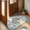 global sourcing door mat 2x3 rug, small boho area rug for living room, machine washable kitchen rugs non-slip, entry mat indoor low pile throw floral rugs grey carpet for bedroom, entryway, hallways oem/odm services