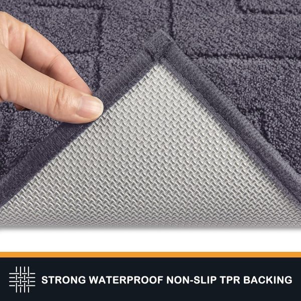 global sourcing purrugs dirt trapper door mat 20" x 31.5", non-slip machine washable entry rug, shoe scraper, dog door mat, super absorbent welcome mat for front & back door, muddy wet shoes & paws oem/odm services