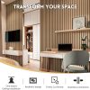 bulk purchase wood panels for wall and ceiling, 94.5"×11" wall panels for interior wall decor, 3d wood slat wall panel/fluted sound absorbing panel - walnut 2 pack trade price