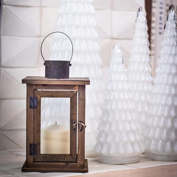 custom wholesale stonebriar sb-5174a decorative 11" wooden candle lantern, medium, brown oem/odm services