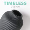 oem/odm services ceramic vase in nordic style, deco vase large for pampas grass as boho deco, vase black matt 8 inch for flowers, scandinavian design home decoration for fresh flowers, dried flowers (size m) affordable bulk deals