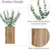 bulk purchase dahey 2 pack wood wall planter vase with artificial eucalyptus farmhouse wall hanging decor pocket planter for indoor fake plants greenery flowers, livingroom bedroom kitchen home office decoration trade price
