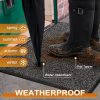 global sourcing mibao dirt trapper door mat for indoor&outdoor, 17" x 29.5", black&gray, washable barrier door mat, heavy duty non-slip entrance rug shoes scraper, super absorbent front door mat carpet oem/odm services