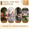manufacturer direct 2 pcs bamboo shower mat wood bath mat bathroom bamboo rug non slip waterproof wooden shower mat with nonskid silicone pads for bathroom floor spa bathtub kitchen(24 x 16 inches) trade price