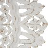 bulk purchase deco 79 wood floral handmade home wall decor intricately carved mandala wall sculpture, wall art 35" x 2" x 35", white trade price