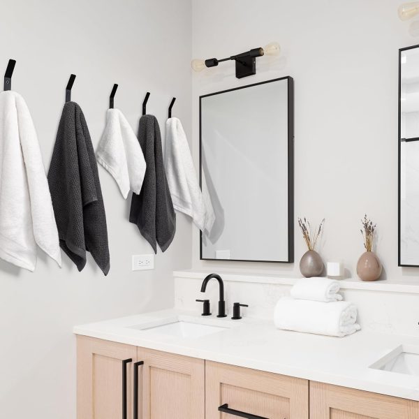competitive pricing decorative coat hooks for wall mount set of 5 - stylish and sturdy black metal double hooks are perfect to hang your jackets, towels or hats - a modern addition to any farmhouse or minimal home decor one-stop wholesale