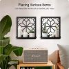 factory direct black metal wall decor, minimalist retro line wall art, metal wall candle holdert, farmhouse rustic bathroom wall art, aesthetics wall hanging for living room bedroom bathroom (2 pack, 11.8 x 13 in) volume discount