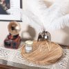 wholesale direct wood lazy susan organizer kitchen turntable for cabinet farmhouse bathroom decor round decorative tray for vanity, counter, sink, coffee table, 10 inch, brown bulk purchase at factory prices