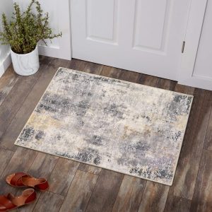 global sourcing lahome modern abstract area rug - 2x3 small gray bath rug soft washable non-slip contemporary entryway rug, door mat indoor entrance floor accent carpet for kitchen oem/odm services