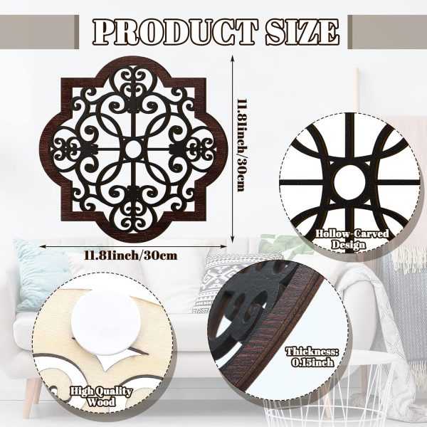 bulk purchase 3 pack rustic wood wall decor modern farmhouse geometric decor wall art farmhouse hanging decoration for living room bedroom home indoor outdoor office, 12 x 12 inch, brown trade price