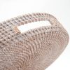 wholesale direct coffee table tray round rattan ottoman tray woven serving trays with handles for home and kitchen decorative white (large 14 inch x 2.8 inch) bulk purchase at factory prices