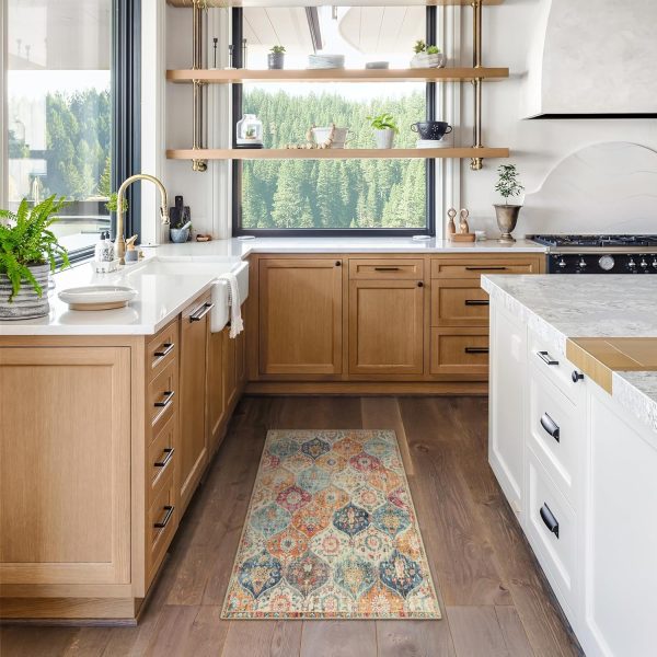 global sourcing lahome moroccan trellis area rug, 2x3 entry rug non-slip washable indoor door mat, small oriental accent throw rug for bedroom kitchen entryway bathroom (cream, 2x3ft) oem/odm services