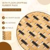 manufacturer direct 2 pcs bamboo shower mat wood bath mat bathroom bamboo rug non slip waterproof wooden shower mat with nonskid silicone pads for bathroom floor spa bathtub kitchen(24 x 16 inches) trade price