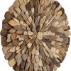 bulk purchase creative co-op round driftwood wall décor trade price