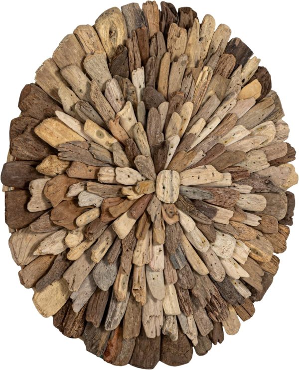 bulk purchase creative co-op round driftwood wall décor trade price