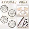 bulk purchase yulejo 4 pcs thicken rustic wall decor farmhouse wall art wooden hollow carved design decor rustic round wall art for living room bedroom hallway decor kitchen wall (retro white,9.8 x 9.8 inch) trade price