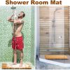 manufacturer direct 4 pcs summer bamboo bath mat sturdy waterproof bamboo shower mat natural wood bath mat wooden bathroom carpet for doorway bathroom kitchen indoor or outdoor spaces use, 21.26 x 14.17 inches trade price