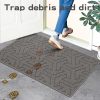 global sourcing villsure door mat, front doormats, non-slip entryway mats resist dirt, washable low pile floor door mats for home, entrance, inside, patio, grey, 19.5"x31" oem/odm services