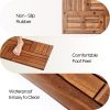 manufacturer direct acacia wood bath mat 23.8” x 15.3”, wooden shower mat for bathroom, footmat, standmat for multipurpose, non-slip floor mat for indoor, outdoor uses (walnut) trade price