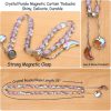 bulk purchase magnetic curtain tiebacks, 2 pack crystal beaded sun & moon pendants sheers/draperies holdbacks for window home office decor (purple) factory discount