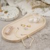 wholesale direct koville turkish natural travertine tray, 12"x6" vanity decorative marble tray for countertop organizer, catchall tray for perfume, candles, jewelry dish tray bulk purchase at factory prices