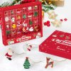 dropship from factory mini christmas ornaments, sooez set of 24 cute miniature resin christmas tree ornament figures advent calendar fillers, durable & well-crafted 3-d figurines with gold loops for easy hanging mass production supply