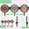 competitive pricing coat rack wall mounted with 4 hooks, round brown pattern decorative wall hooks for hanging hat, key, towel, purse, bag and robe, for entryway bathroom organizer hanger one-stop wholesale