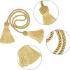 bulk purchase 4 pack curtain tiebacks window curtain tiebacks decorative tassels curtain tiebacks gold curtain tiebacks rope with tassels for home window curtain office decoration(gold) factory discount