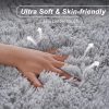global sourcing soft grey rugs for bedroom living room, 4x6 feet modern indoor fuzzy shaggy area rug, non-slip fluffy furry rug for nursery kids room dorm room home decor, high pile plush floor carpet oem/odm services