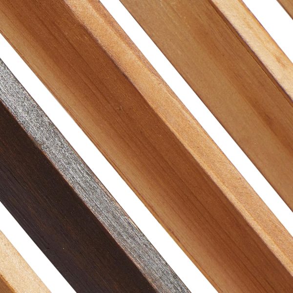 bulk purchase deco 79 wood geometric home wall decor slatted wood design wall sculpture, set of 3 wall art 12"w, 35"h, brown trade price
