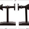 supplier direct creative co-op bronze arrow shaped cast iron bookends (set of 2 pieces) wholesale prices