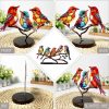 dropship from factory stained birds on branch desktop ornaments double sided metal flatness table art home room decoration suitable for office wine cooler decor(5 birds on a branch) mass production supply
