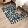 global sourcing lahome boho moroccan throw rug,washable black white 2x3 entryway rug non slip,low-pile soft bath mat rustic tribal kitchen farmhouse rugs for entry front door (2x3ft) oem/odm services
