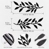 bulk purchase 2 pieces wooden vine olive branch leaf leaf wall decor,farmhouse signs for living room decoration (black) trade price