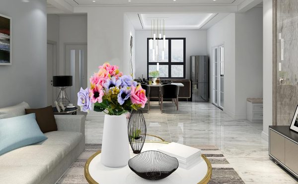 oem/odm services simple vase for flowers plants, matte vases for modern table shelf home decor wedding boho decor, 6" h frosted elegant ceramic vase for pampas grass fluffy stem bouquet lavender flowers (white, 1) affordable bulk deals
