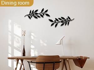 bulk purchase 2 pieces wooden vine olive branch leaf leaf wall decor,farmhouse signs for living room decoration (black) trade price
