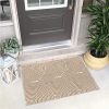 global sourcing tiffasea cotton reversible area rug, 2’x3', tan, machine washable, indoor outdoor, modern geometric pattern, perfect for high-traffic areas oem/odm services