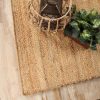 manufacturer direct superior hand woven natural fiber reversible high traffic resistant braided jute area rug, 3' x 5' trade price