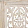 bulk purchase deco 79 mango wood floral handmade home wall decor intricately carved arabesque wall sculpture, wall art 12" x 1" x 36", cream trade price