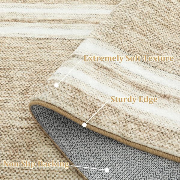 global sourcing ojia modern bordered kitchen rugs non slip washable, 2'x3' entryway rug thin soft small area rug indoor door mat non-shedding throw carpet bathroom rugs for bedside bedroom oem/odm services