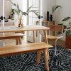 manufacturer direct wonnitar moroccan washable rug 4x6, black boho living room area rug, non-slip farmhouse bedroom carpet dorm room throw rug, low pile soft accent mat for kitchen entry office (black,4'x6') trade price
