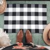 global sourcing buffalo plaid area rug - 27.5x43 inches, black and white checkered, washable cotton, ideal for front porch, kitchen, entryway, patio, bathroom oem/odm services